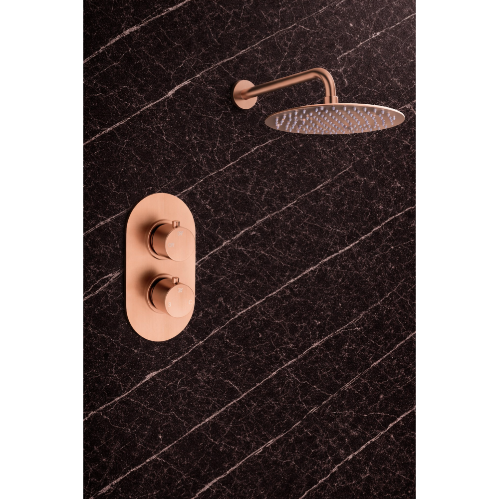 Aurora Round Shower Valve & Kit Pack 1 - Brushed Bronze