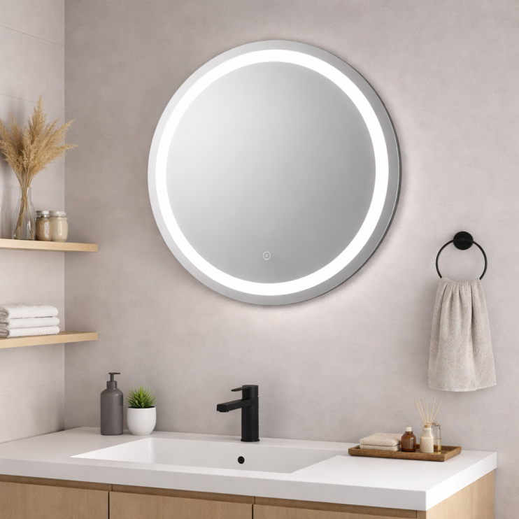 Elaina 600mm Round Front-Lit LED Mirror