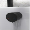 Bath Overflow Filler w/Integrated Valve - Black