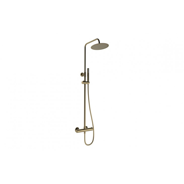Aurora Round Thermostatic Bar Mixer w/Riser Kit - Brushed Bronze