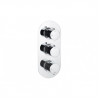 Aurora Thermostatic Two Outlet Triple Shower Valve - Chrome