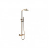 Cosmic Square Thermostatic Bar Mixer w/Riser Kit - Brushed Bronze