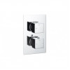 Cosmic Thermostatic Single Outlet Twin Shower Valve - Chrome