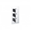 Cosmic Thermostatic Three Outlet Triple Shower Valve - Chrome