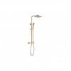 Columns Showers brushed Brass DICM0748 Cosmic Square Thermostatic Bar Mixer w/Riser Kit - Brushed Brass