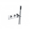 Luna Thermostatic Two Outlet Shower Valve w/Handset - Chrome
