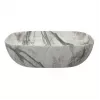 Otto 460x330mm Ceramic Washbowl - White Marble Effect Otto 460x330mm Ceramic Washbowl - White Marble Effect