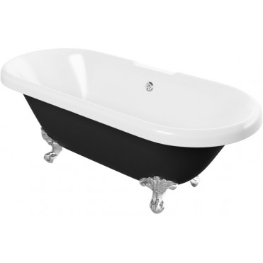 Richmond Freestanding 1690x740x620mm 2TH Bath w/Feet - Black