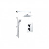 Square Concealed Valve Head & Arm Shower Pack - Chrome