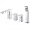 Vema Lys 4-Hole Deck Mounted Bath/Shower Mixer - Chrome Bathroom Taps