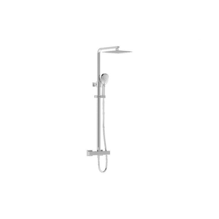 Columns Showers Chrome VTCM0210 VitrA Aquaheat Bliss S 230 Thermostatic Shower Column - Chrome