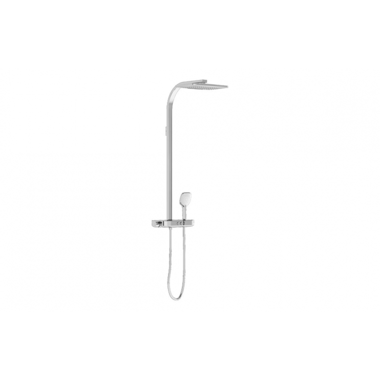 Columns Showers Chrome VTCM0222 VitrA Aquaheat Charm 360 Shower Column w/Shelf - Chrome