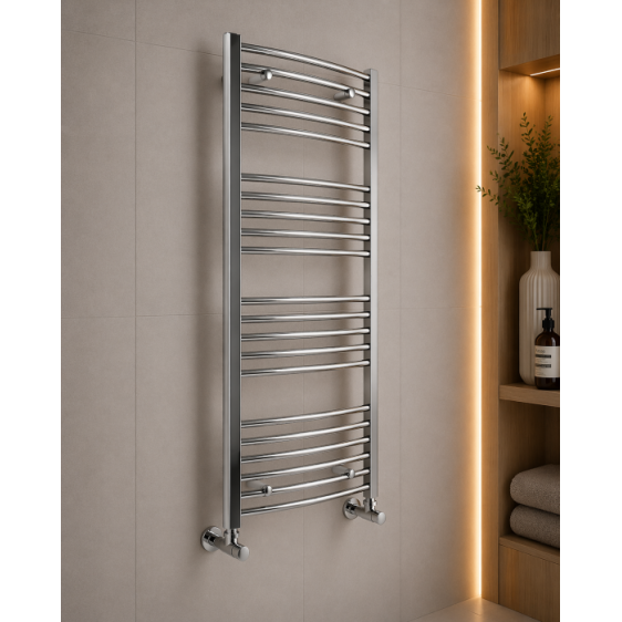 Grada Curved 30mm Ladder Radiator (500x1600x30mm) - Chrome