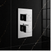 Cosmic Thermostatic Two Outlet Twin Shower Valve - Chrome