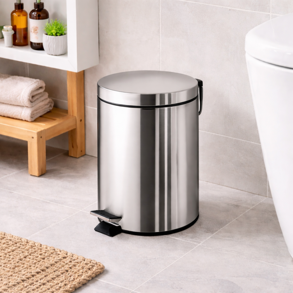 Bathroom Waste Pedal Bins 2609-13 Origins Living Pedal Bin 3L - Polished 2609-13