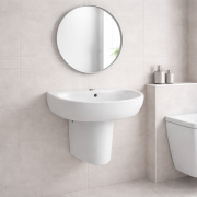Origins Living City Round Mirror 60cm White B375653