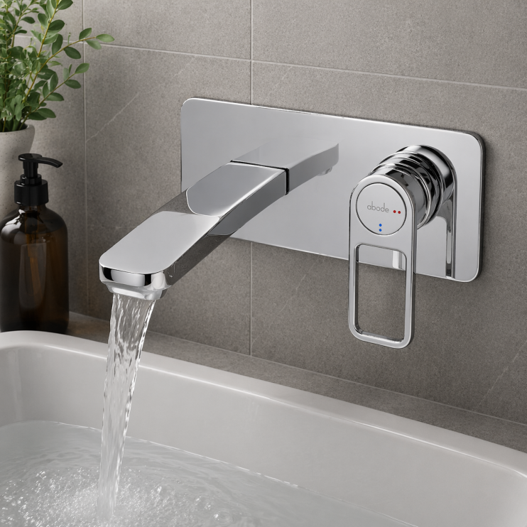 Abode Levarto Wall Mounted Basin/Bath Mixer - Chrome