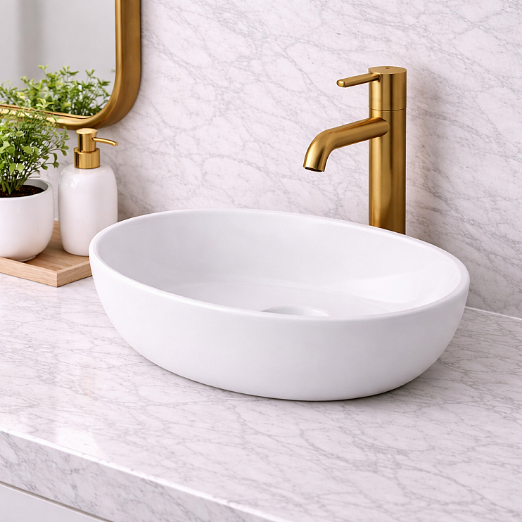 VitrA Geo 545x400mm 0TH Basin (No Overflow) - White