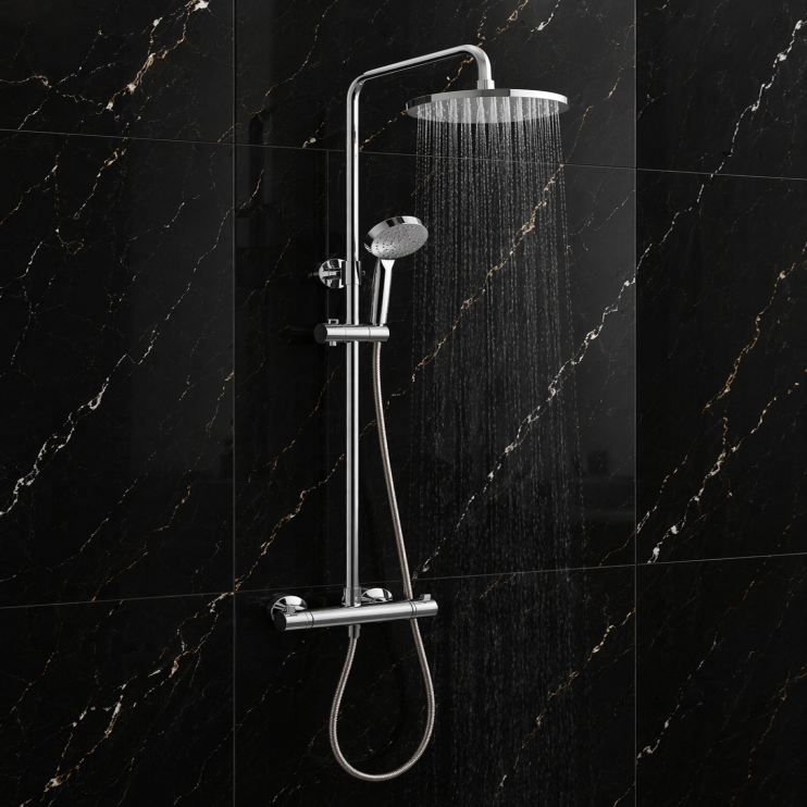 Triton Dene Thermostatic Bar Mixer Shower w/Diverter - Chrome