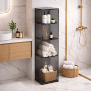Origins Living Pier Glass 4 Box Shelf Rectangular - Black B008509