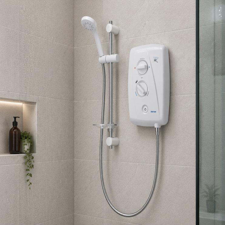 Triton T80ZFF 10.5kW Electric Shower - White/Chrome Triton T80ZFF 10.5kW Electric Shower - White/Chrome