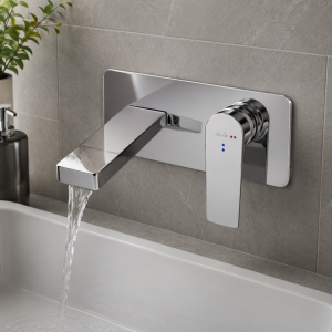 Bathroom Basin/Bath Wall Mixers Chrome