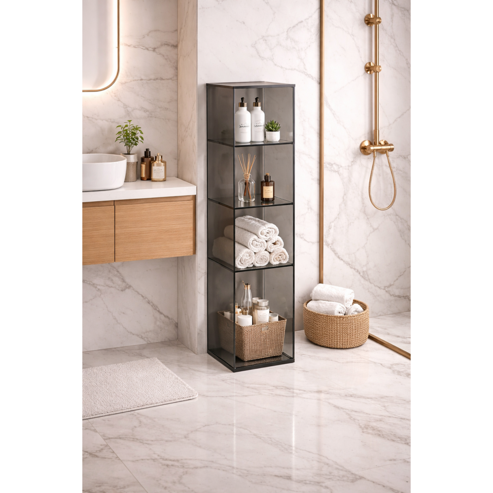 Origins Living Pier Glass 4 Box Shelf Rectangular - Bronze B008493