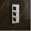 Cosmic Thermostatic Three Outlet Triple Shower Valve - Chrome