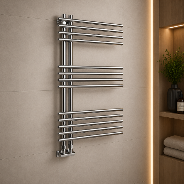 Rhondi Round Ladder Radiator (500x800x50mm) - Chrome