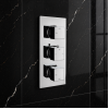 Cosmic Thermostatic Two Outlet Triple Shower Valve - Chrome