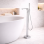 Zacara Floor Standing Bath/Shower Mixer - Chrome