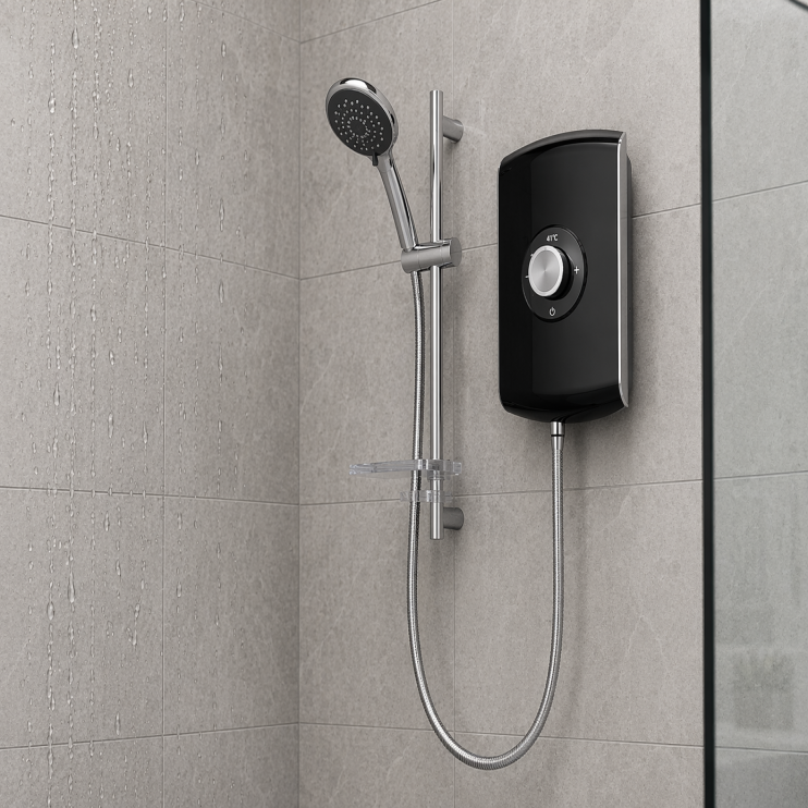 Triton Amore 8.5kW Electric Shower - Black Gloss Triton Amore 8.5kW Electric Shower - Black Gloss