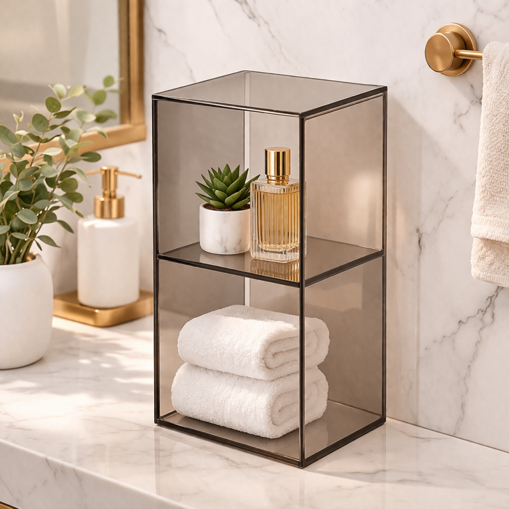 Origins Living Pier Glass 2 Box Shelf Rectangular - Bronze B008462