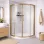 Classix 1200x800mm x 6mm Glass 2 Door Offset Quadrant - Brushed Brass