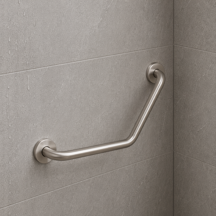 Origins Living G Pro Angled Grab Bar - Brushed 5022-38 Bathroom Accessory Bathroom Accessory Origins Living G Pro Angled Grab Bar - Brushed 5022-38 Bathroom Accessory Bathroom Accessory