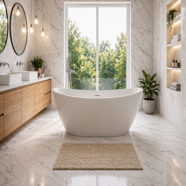 Belmont Freestanding 1700x780x690mm Bath - Latte