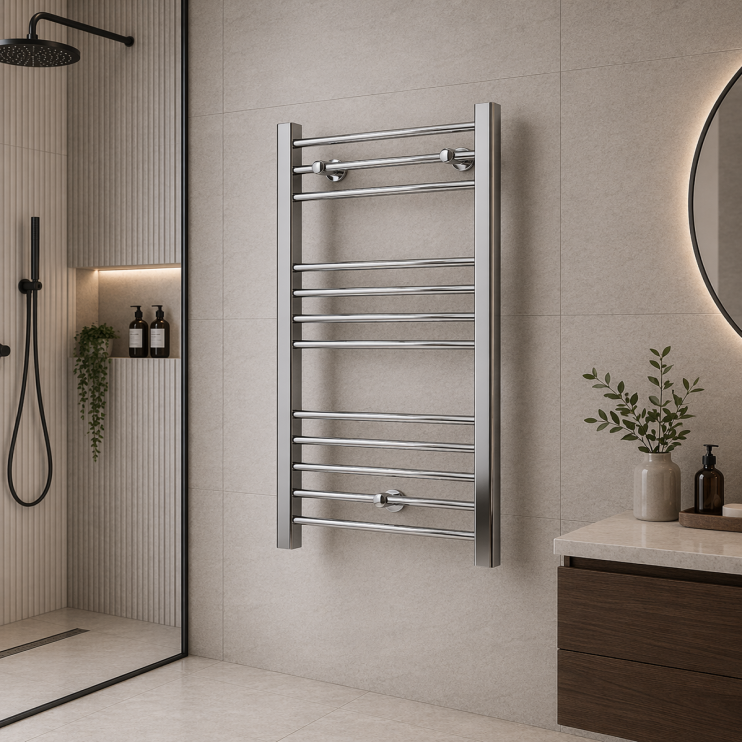 Grada Straight 30mm Ladder Radiator (600x800x30mm) - Chrome