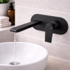 Bathroom Basin Mixers Black DITS1186 Vema Timea Wall Mounted Basin Mixer - Matt Black