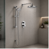 Round Concealed Valve Head & Arm Shower Pack - Chrome