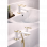 Abode Levarto basin & bath filler Tap Set 1 - Matt White & Brass