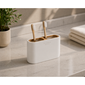 Origins Living Ninfea Tumbler - White/Bamboo 1398-02 Origins Living Ninfea Tumbler - White/Bamboo 1398-02