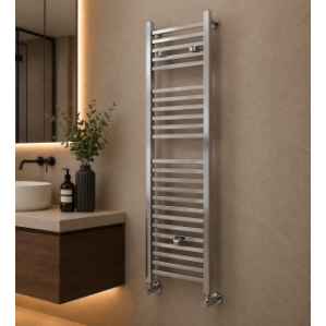 Qubos Square Ladder Radiator (500x1110x30mm) - Chrome