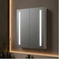 Sakura 600mm 2 Door Front-Lit LED Mirror Cabinet
