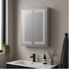 Suki 600mm 2 Door Front-Lit LED Mirror Cabinet