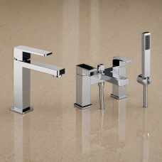 Abode Fervour Chrome Bathroom tap pack (Basin Mixer & Bath/Shower Mixer) - Chrome Abode Fervour Chrome Bathroom tap pack (Basin Mixer & Bath/Shower Mixer) - Chrome