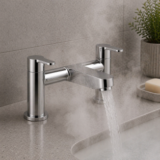 Abano Bath Filler - Chrome Bathroom Tap