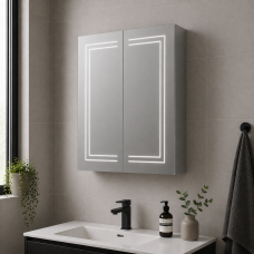 Suki 600mm 2 Door Front-Lit LED Mirror Cabinet
