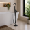 Evola Floor Standing Bath/Shower Mixer - Matt Black Bathroom Taps