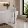 Berio Floor Standing Bath/Shower Mixer - Chrome Bathroom Taps Bathroom Taps