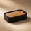Origins Living Ninfea Soap Dish - Black/Bamboo 1311-14